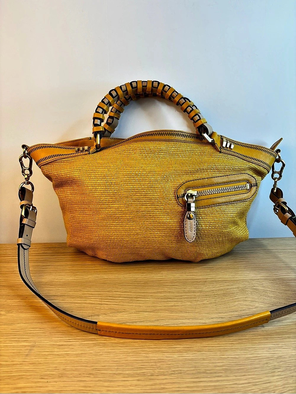orYANY Mustard Yellow convertible hobo shoulder bag.